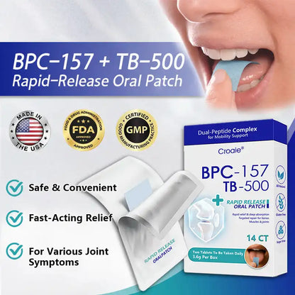𝒞𝓇𝑜𝒶𝒾𝑒® BPC-157 + TB-500 Rapid-Release Oral Patch 🦴 Fast-Acting Pain Relief for Arthritis. Nerves & Sports Injuries