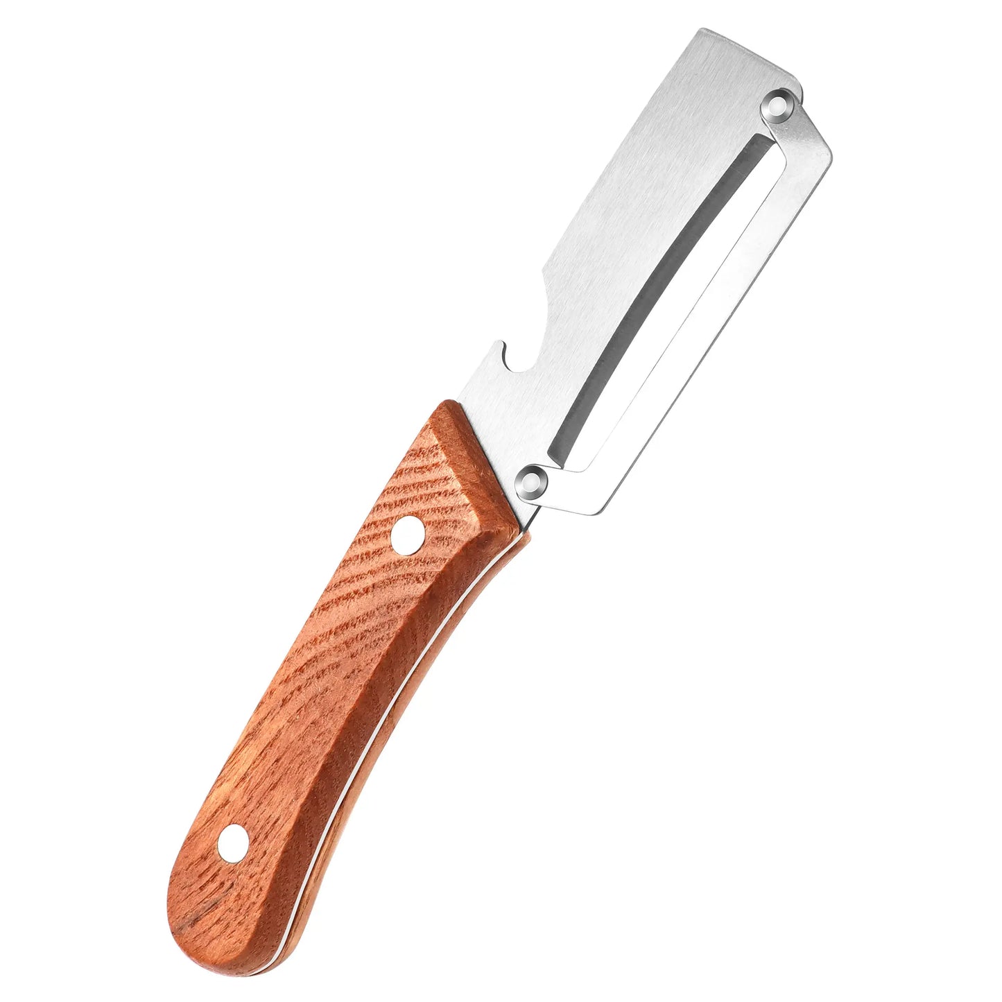 🔥LIVELYDAYIN®Wooden-Handled Stainless Steel Sharp Peeler with Built
