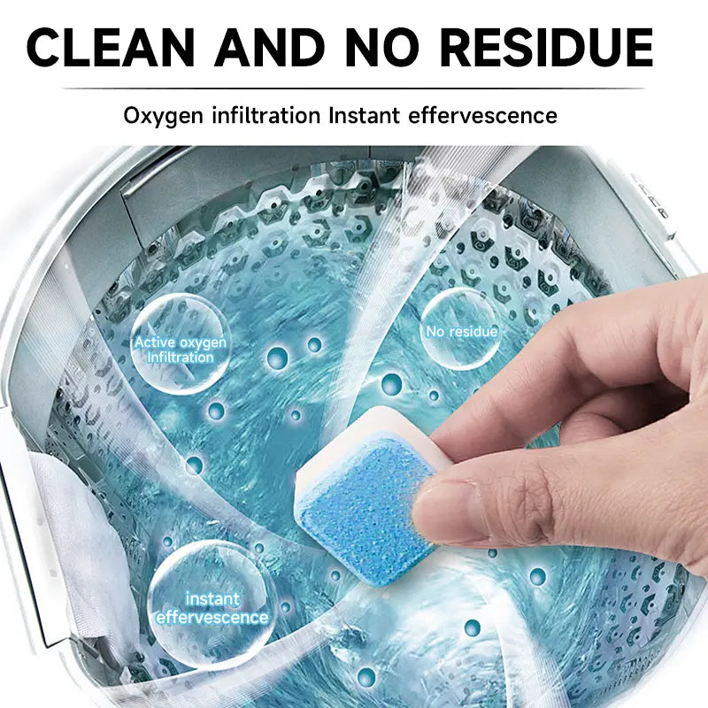 Washing machine cleaning tablets, descaling agent, suitable for automatic and semi-automatic washing machines, household/commercial use Household Cleaners Home Goods
