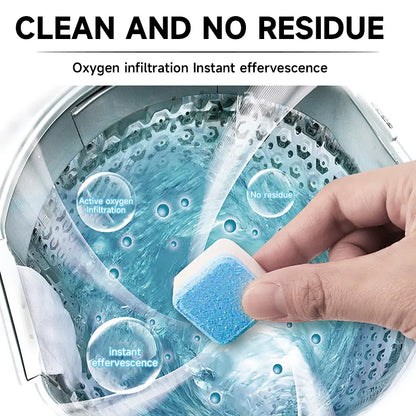 Washing machine cleaning tablets, descaling agent, suitable for automatic and semi-automatic washing machines, household/commercial use Household Cleaners Home Goods