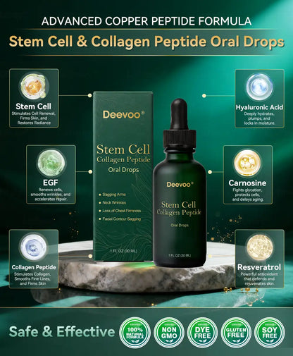 𝗗𝗲𝗲𝘃𝗼𝗼® 𝑺𝑡𝑒𝑚 𝑪𝑒𝑙𝑙 & 𝑪𝑜𝑙𝑙𝑎𝑔𝑒𝑛 𝑷𝑒𝑝𝑡𝑖𝑑𝑒 𝑶𝑟𝑎𝑙 𝑫𝑟𝑜𝑝𝑠 (𝑳𝑖𝑓𝑡 & 𝑭𝑖𝑟𝑚 𝑺𝑎𝑔𝑔𝑖𝑛𝑔 𝑺𝑘𝑖𝑛 & 𝑹𝑒𝑑𝑢𝑐𝑒 𝑾𝑟𝑖𝑛𝑘𝑙𝑒 𝑭𝑜𝑟𝑚𝑎𝑡𝑖𝑜𝑛) 💎