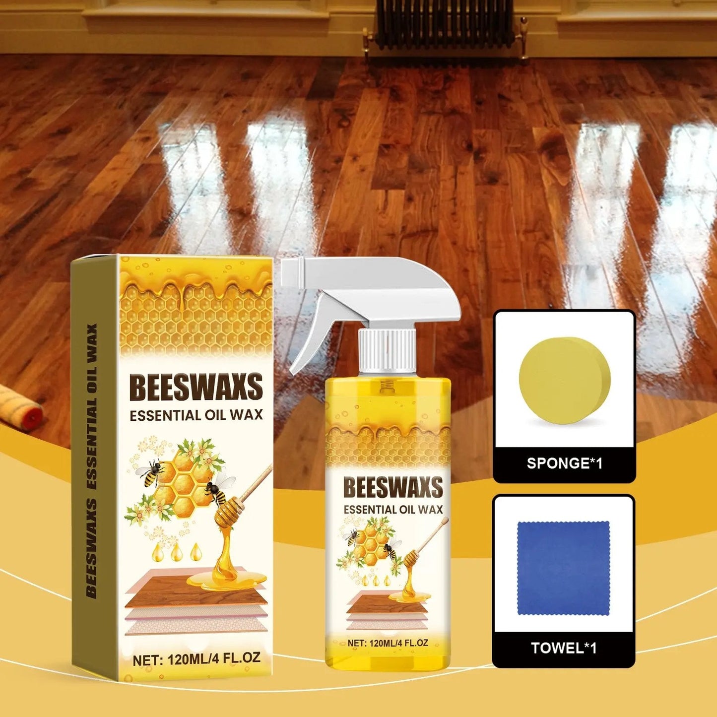 【Official Home Care】✨ WoodGlow Pro · 3-in-1 Natural Beeswax Revitalizer · Instant Scratch Repair & Anti-Dust Shield for All Wood Surfaces — Non-Greasy Botanical Formula, Long-Lasting Shine & Protection in Seconds!