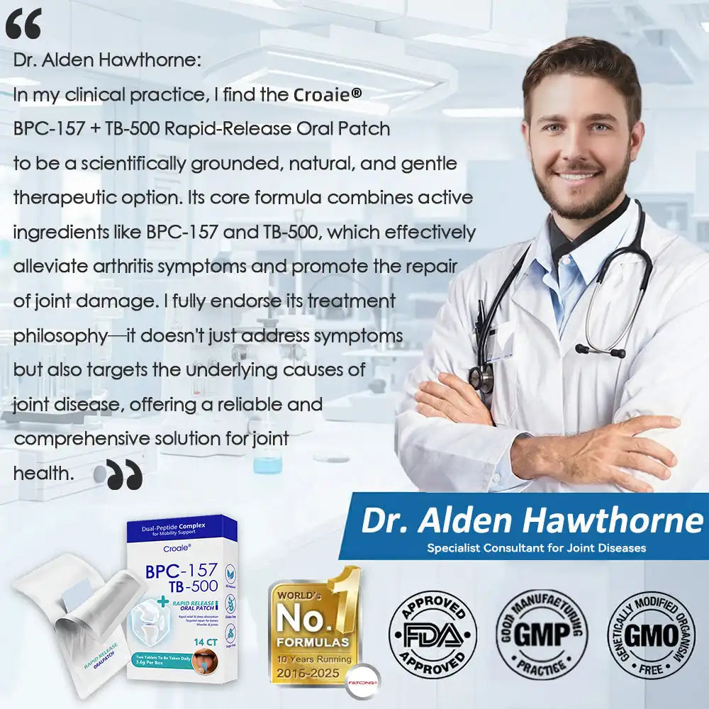 𝒞𝓇𝑜𝒶𝒾𝑒® BPC-157 + TB-500 Rapid-Release Oral Patch 🦴 Fast-Acting Pain Relief for Arthritis. Nerves & Sports Injuries