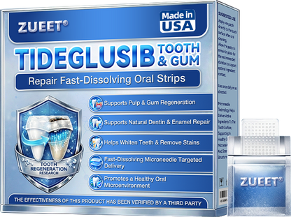 【𝐎𝐟𝐟𝐢𝐜𝐢𝐚𝐥 𝐔𝐒 𝐒𝐭𝐨𝐫𝐞  】ZUEET® 🦷 Tideglusib Fast‑Dissolving Tooth & Gum Repair Oral Strips ✨ (Supports tooth repair and helps relieve gum discomfort and other common oral concerns)