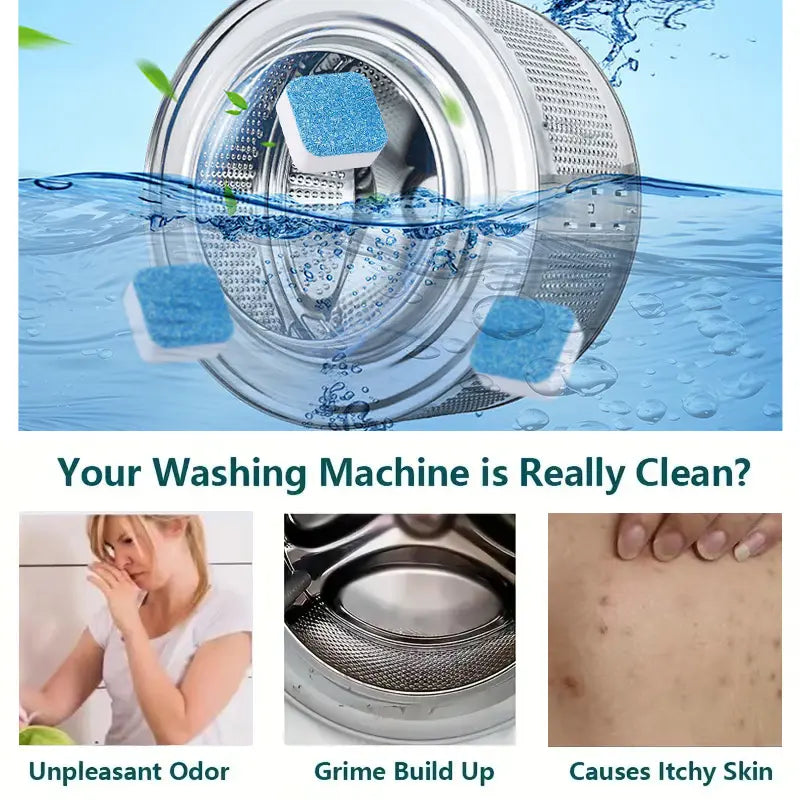 Washing machine cleaning tablets, descaling agent, suitable for automatic and semi-automatic washing machines, household/commercial use Household Cleaners Home Goods