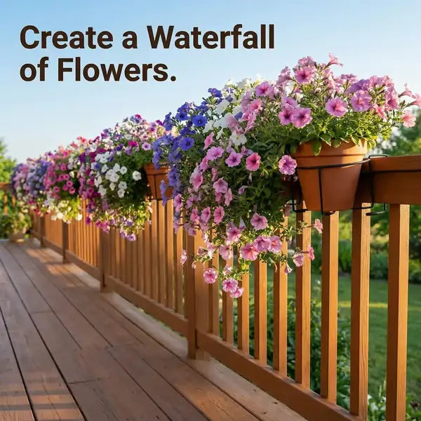 Hanging Flower Pots for Home Kitchens are Commonly Used On Balconies with Iron Hollow Hanging Leaves to Decorate The Stable Garden Green Well Hanging Flower Baskets (Champagne)