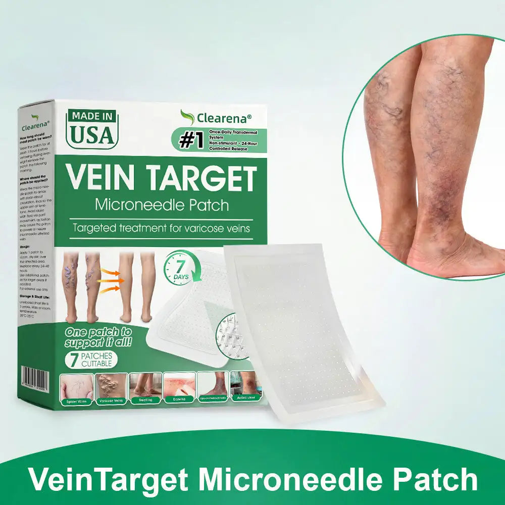 🦵🦵🦵𝘾𝙡𝙚𝙖𝙧𝙚𝙣𝙖® VeinTarget Microneedle Patch —— Once Daily, Visible Results in 7 Days