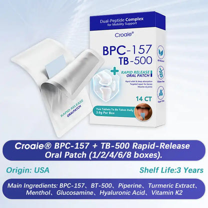 𝒞𝓇𝑜𝒶𝒾𝑒® BPC-157 + TB-500 Rapid-Release Oral Patch 🦴 Fast-Acting Pain Relief for Arthritis. Nerves & Sports Injuries