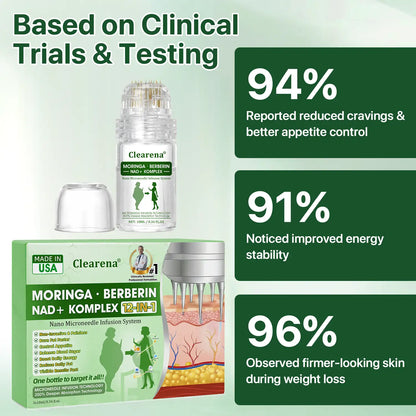 Official Store | ✔️ 𝐂𝐥𝐞𝐚𝐫𝐞𝐧𝐚® Nano Microneedle Infusion System🔬 – Moringa · Berberine + NAD+ 12-in-1 Metabolic Complex (300% Deeper Absorption, Once Daily, Visible Changes in 7 Days)