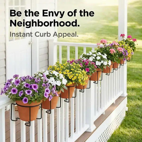 Hanging Flower Pots for Home Kitchens are Commonly Used On Balconies with Iron Hollow Hanging Leaves to Decorate The Stable Garden Green Well Hanging Flower Baskets (Champagne)