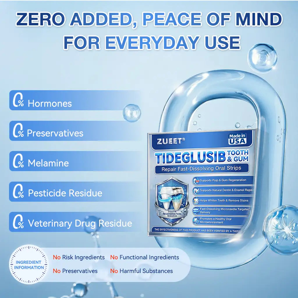 【𝐎𝐟𝐟𝐢𝐜𝐢𝐚𝐥 𝐔𝐒 𝐒𝐭𝐨𝐫𝐞  】ZUEET® 🦷 Tideglusib Fast‑Dissolving Tooth & Gum Repair Oral Strips ✨ (Supports tooth repair and helps relieve gum discomfort and other common oral concerns)