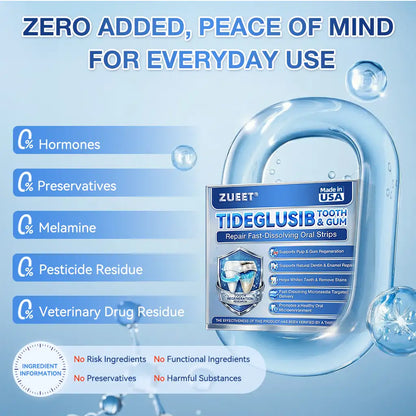【𝐎𝐟𝐟𝐢𝐜𝐢𝐚𝐥 𝐔𝐒 𝐒𝐭𝐨𝐫𝐞  】ZUEET® 🦷 Tideglusib Fast‑Dissolving Tooth & Gum Repair Oral Strips ✨ (Supports tooth repair and helps relieve gum discomfort and other common oral concerns)