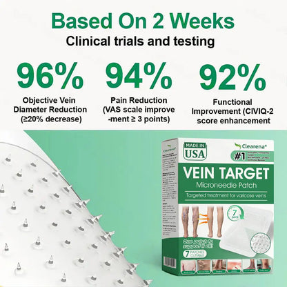 🦵🦵🦵𝘾𝙡𝙚𝙖𝙧𝙚𝙣𝙖® VeinTarget Microneedle Patch —— Once Daily, Visible Results in 7 Days