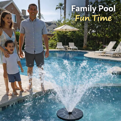 【Official Garden Store】☀️⛲ SolarFlow Eco-Smart · 6-in-1 Solar Fountain Pump · Floating Pool Fountain for Garden, Patio & Pool Parties — No Wiring, Just Sunlight, Starts in Seconds!