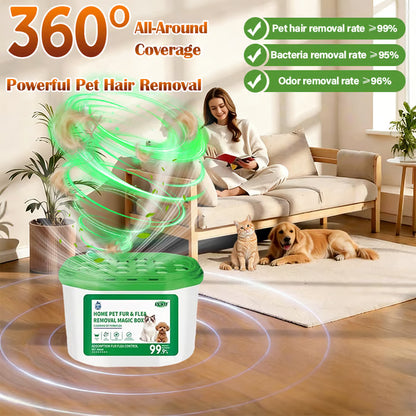 【Official Pet Care】✨ FurMagic Box · 3-in-1 Passive Electrostatic Adsorber · Automatic Pet Hair & Odor Remover for Home, Nursery & Pet Areas — Plant-Based Safety, No Electricity, Clean Air Starts in Seconds!