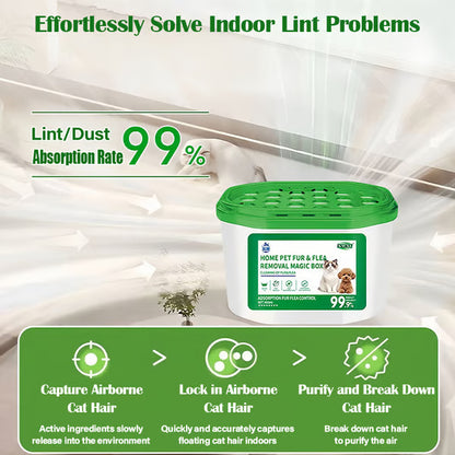 【Official Pet Care】✨ FurMagic Box · 3-in-1 Passive Electrostatic Adsorber · Automatic Pet Hair & Odor Remover for Home, Nursery & Pet Areas — Plant-Based Safety, No Electricity, Clean Air Starts in Seconds!