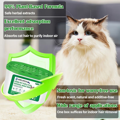 【Official Pet Care】✨ FurMagic Box · 3-in-1 Passive Electrostatic Adsorber · Automatic Pet Hair & Odor Remover for Home, Nursery & Pet Areas — Plant-Based Safety, No Electricity, Clean Air Starts in Seconds!