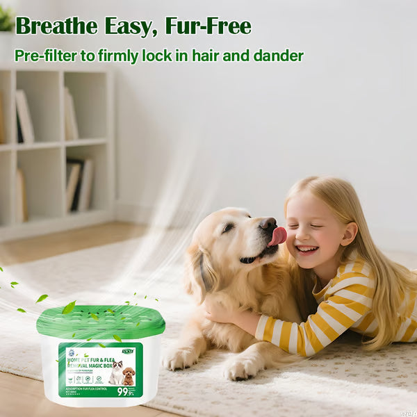 【Official Pet Care】✨ FurMagic Box · 3-in-1 Passive Electrostatic Adsorber · Automatic Pet Hair & Odor Remover for Home, Nursery & Pet Areas — Plant-Based Safety, No Electricity, Clean Air Starts in Seconds!